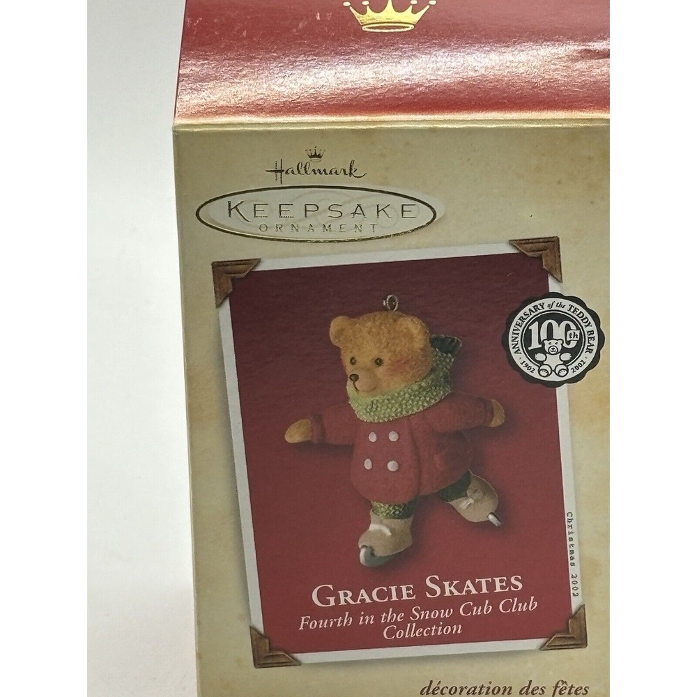 Gracie Skates Snow Cub Club Hallmark Keepsake Christmas Ornament In Original Box